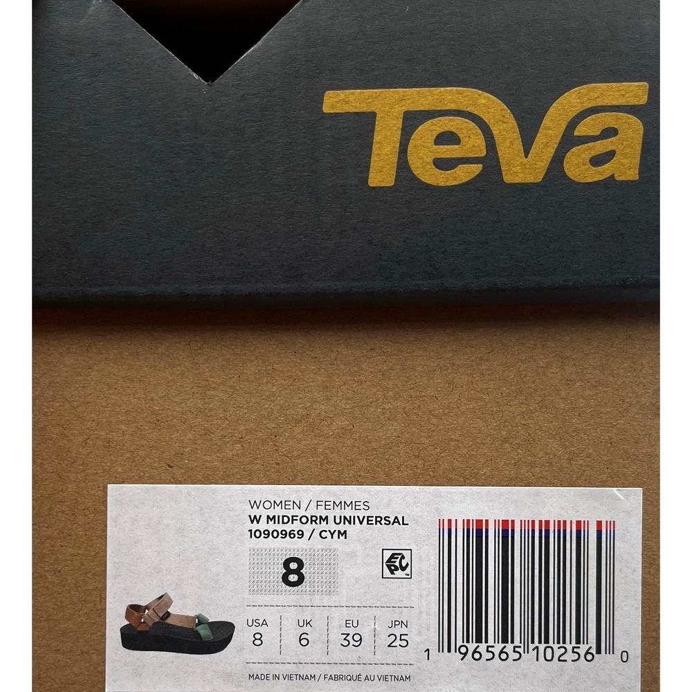 Teva Midform Universal Womens Sport Sandal Sz 8 Clay Green Tan Brown Adjustable - Picture 11 of 14